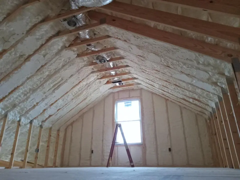 Spray foam roofing application for Crawl Space Insulation project in Paw Paw